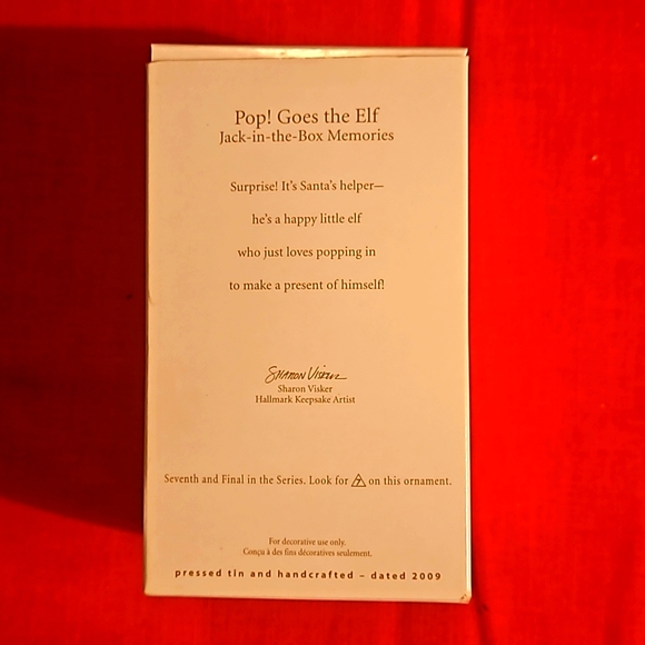 Vintage 2009 Hallmark keepsake ornament. POP! Goes the Elf. Magic/Series. - Picture 3 of 3
